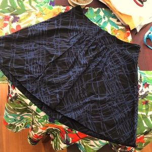 Lightweight lined A-line skirt in blue/black 🟦⬛️